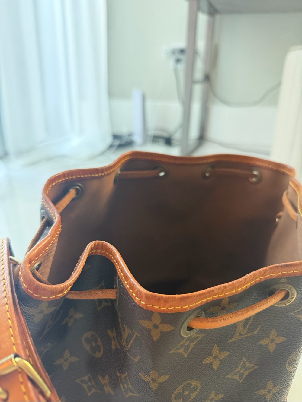 Auth Louis Vuitton Monogram Petit Noe Shoulder Bag Brown M42226 Used - Picture 8 of 9